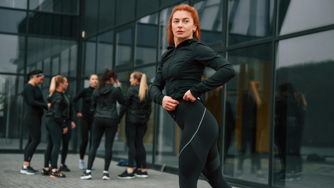 Legginsy sportowe dla klubu zamówienie tkaniny